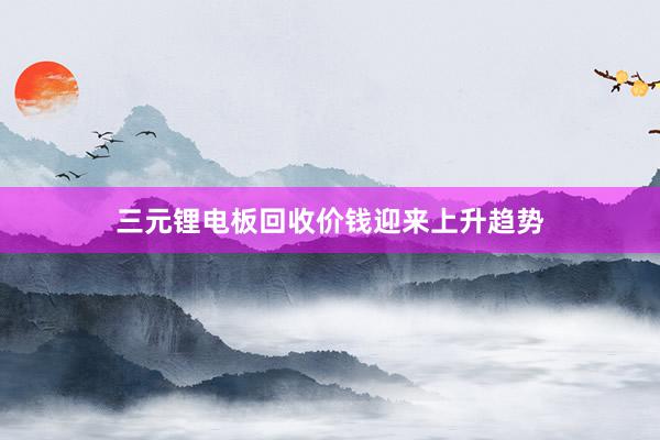 三元锂电板回收价钱迎来上升趋势